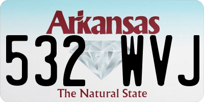AR license plate 532WVJ