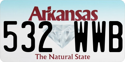 AR license plate 532WWB