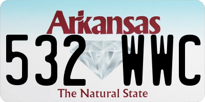 AR license plate 532WWC