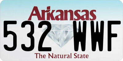 AR license plate 532WWF