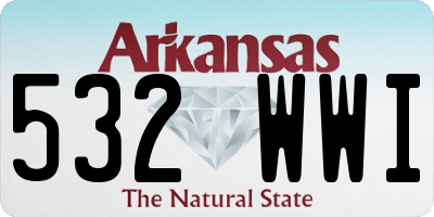 AR license plate 532WWI