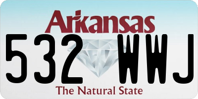 AR license plate 532WWJ