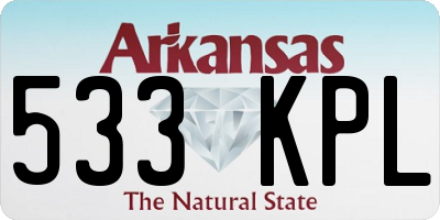 AR license plate 533KPL