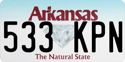 AR license plate 533KPN