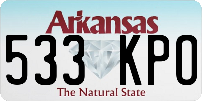 AR license plate 533KPO