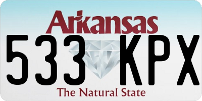 AR license plate 533KPX