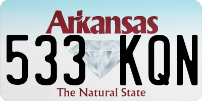 AR license plate 533KQN