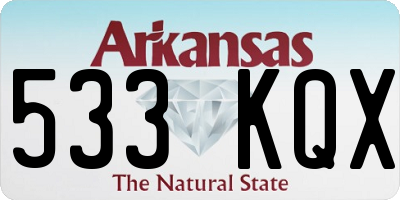 AR license plate 533KQX