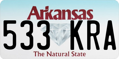 AR license plate 533KRA