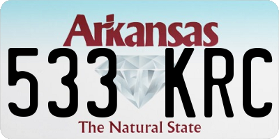 AR license plate 533KRC