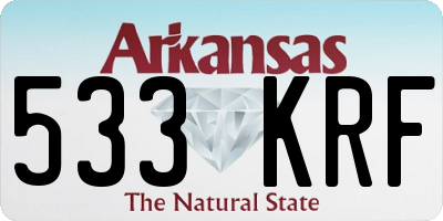 AR license plate 533KRF