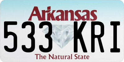 AR license plate 533KRI