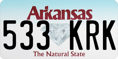 AR license plate 533KRK