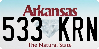 AR license plate 533KRN