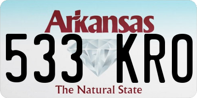 AR license plate 533KRO