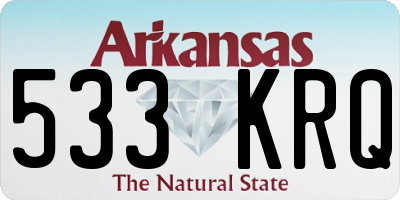 AR license plate 533KRQ