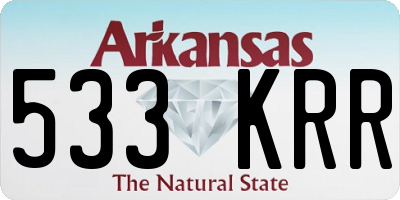 AR license plate 533KRR