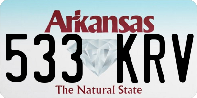AR license plate 533KRV