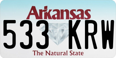 AR license plate 533KRW