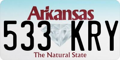 AR license plate 533KRY
