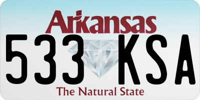 AR license plate 533KSA