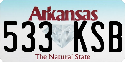 AR license plate 533KSB