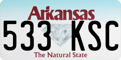 AR license plate 533KSC