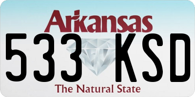 AR license plate 533KSD