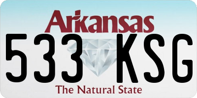 AR license plate 533KSG
