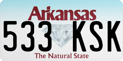 AR license plate 533KSK