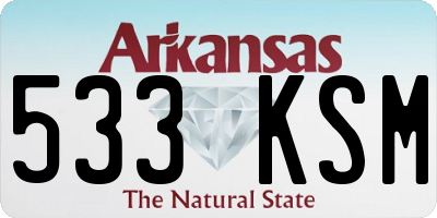 AR license plate 533KSM
