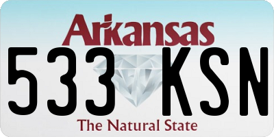 AR license plate 533KSN