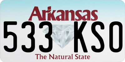 AR license plate 533KSO