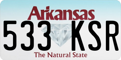 AR license plate 533KSR