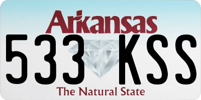 AR license plate 533KSS