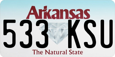 AR license plate 533KSU