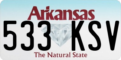 AR license plate 533KSV