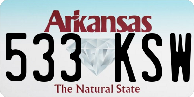 AR license plate 533KSW