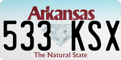 AR license plate 533KSX
