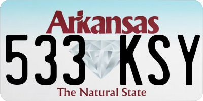 AR license plate 533KSY