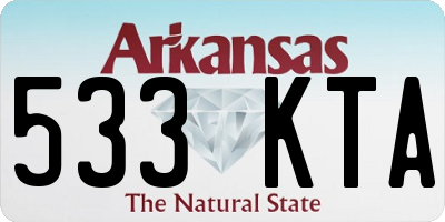 AR license plate 533KTA