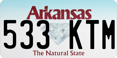 AR license plate 533KTM