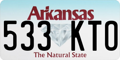 AR license plate 533KTO