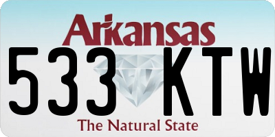 AR license plate 533KTW