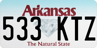 AR license plate 533KTZ