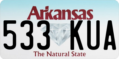 AR license plate 533KUA