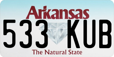 AR license plate 533KUB