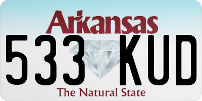AR license plate 533KUD