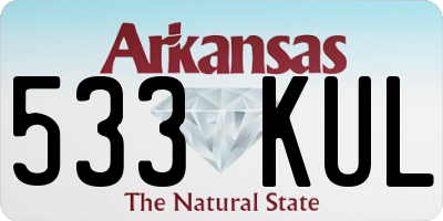 AR license plate 533KUL