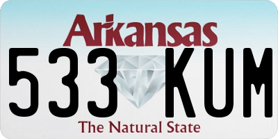 AR license plate 533KUM